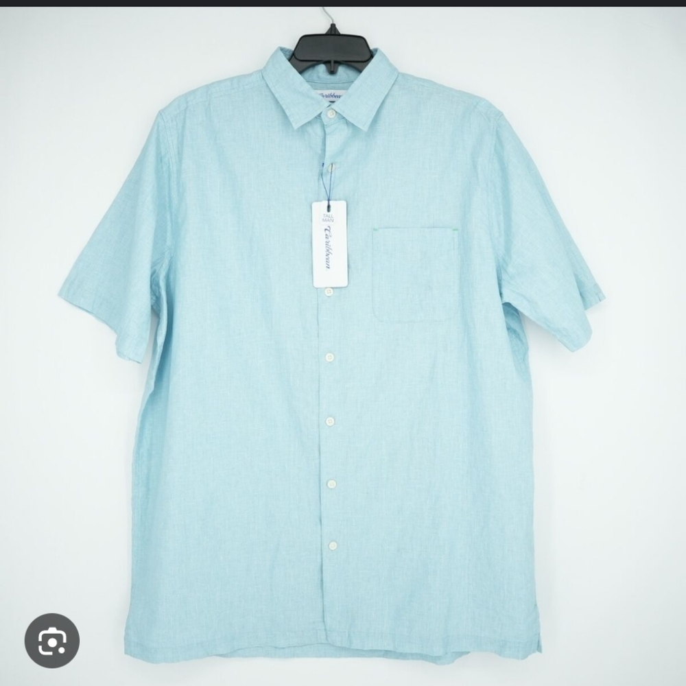 RoundTree & York Caribbean Light Blue 2XB Men's Shirt